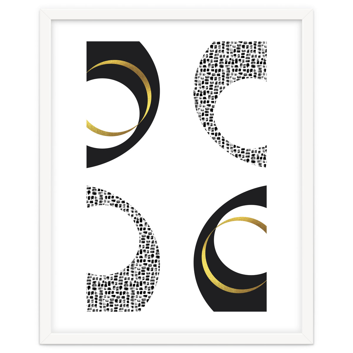 Black & White Abstract No. 7 | gold