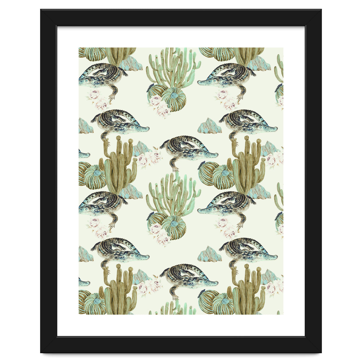 Crocodile pattern on the cactus