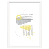 Watercolor Shapes No. 3 | Illuminating Yellow & Ultimate Grey