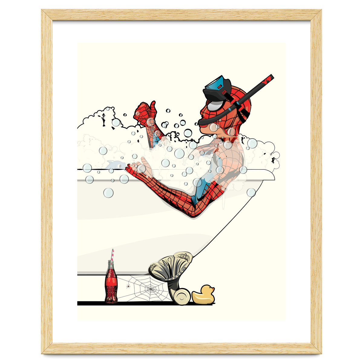 Spiderman in the Bath, funny Bathroom Humour