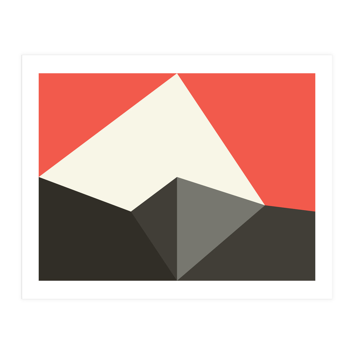 Geometric Shapes No. 77 - pink & grey (Print Only)