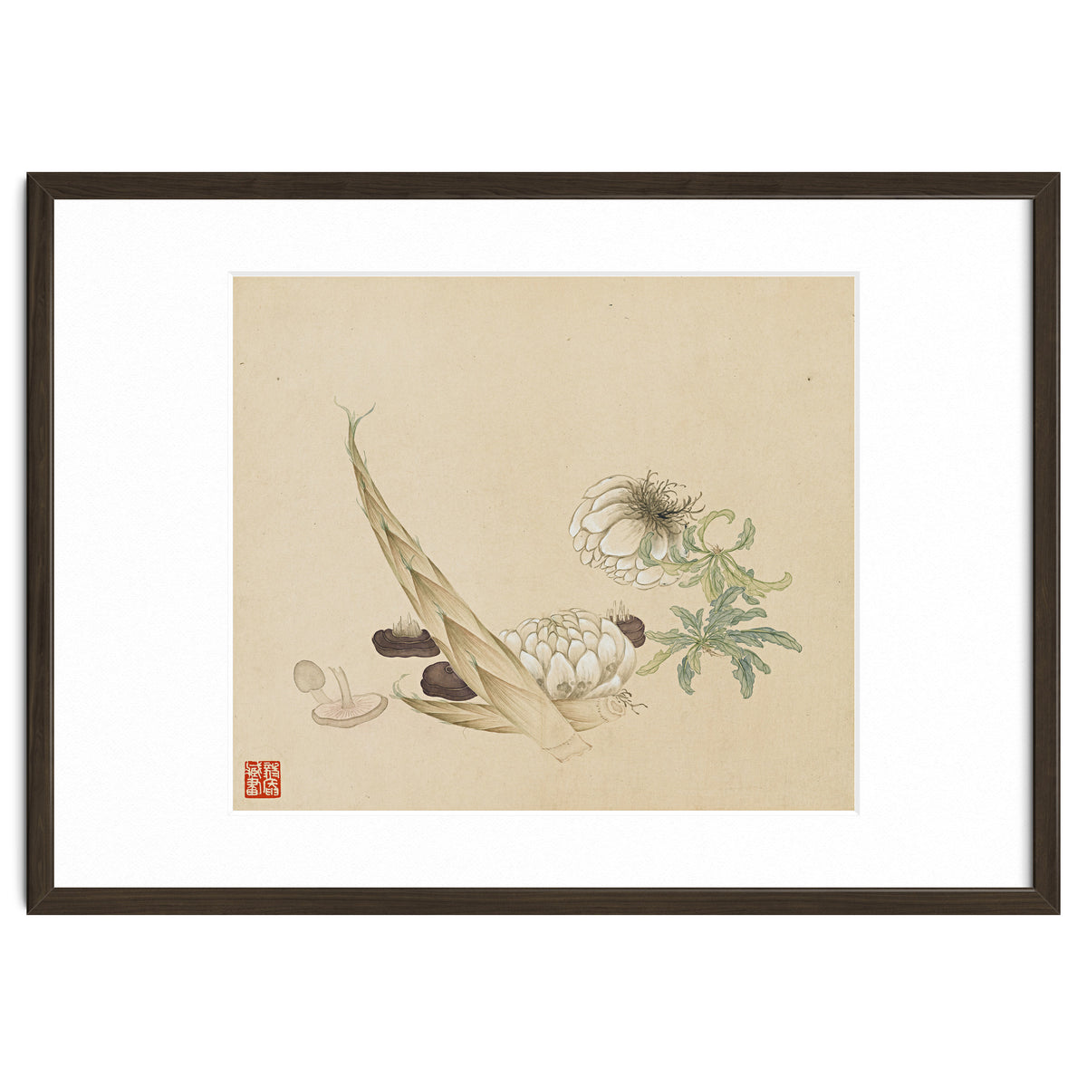 Wang Chengyu ~flowers, Vegetables, Lilies, Bamboo Shoots, Leaves, Mushrooms, Vegetables