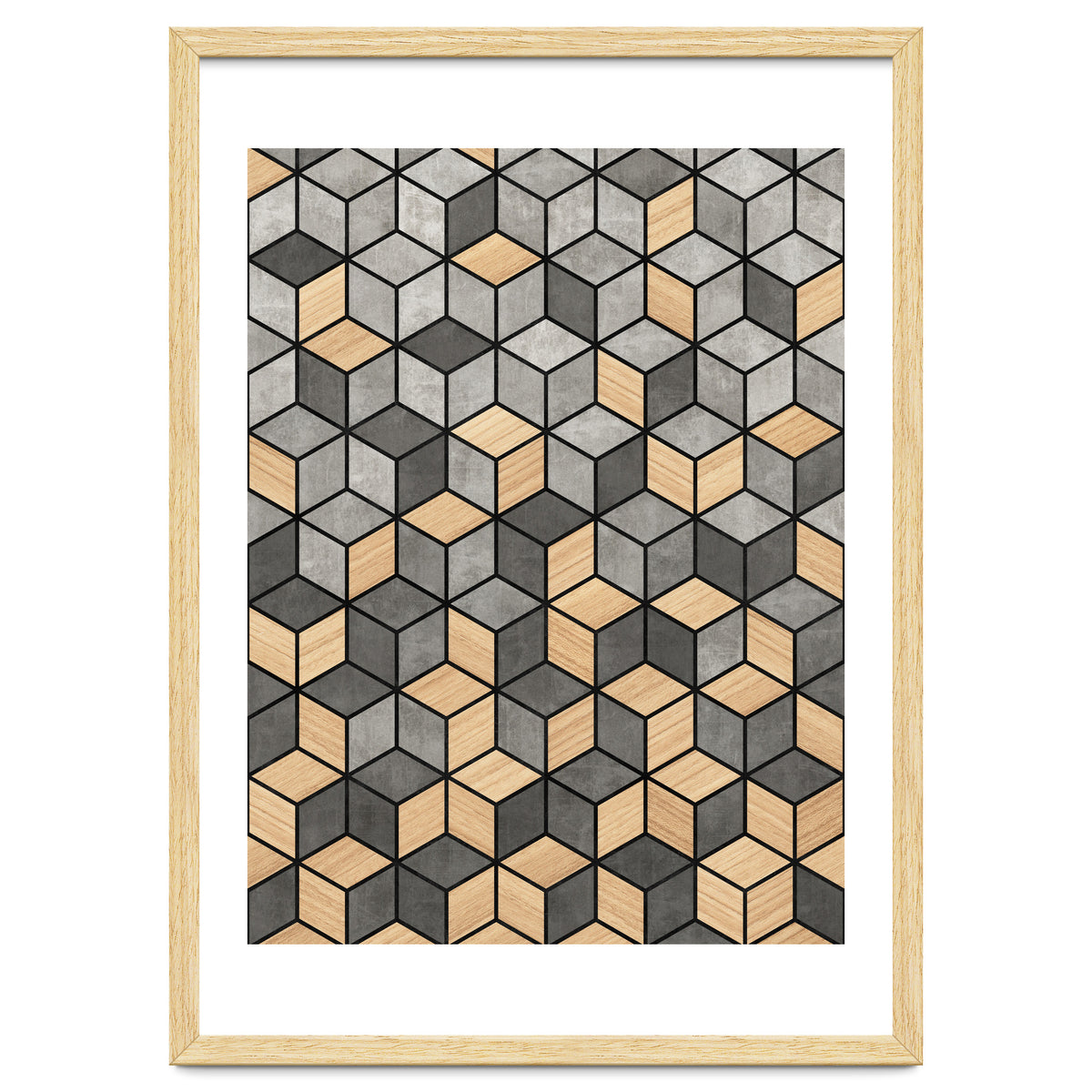 Concrete and Wood Cubes