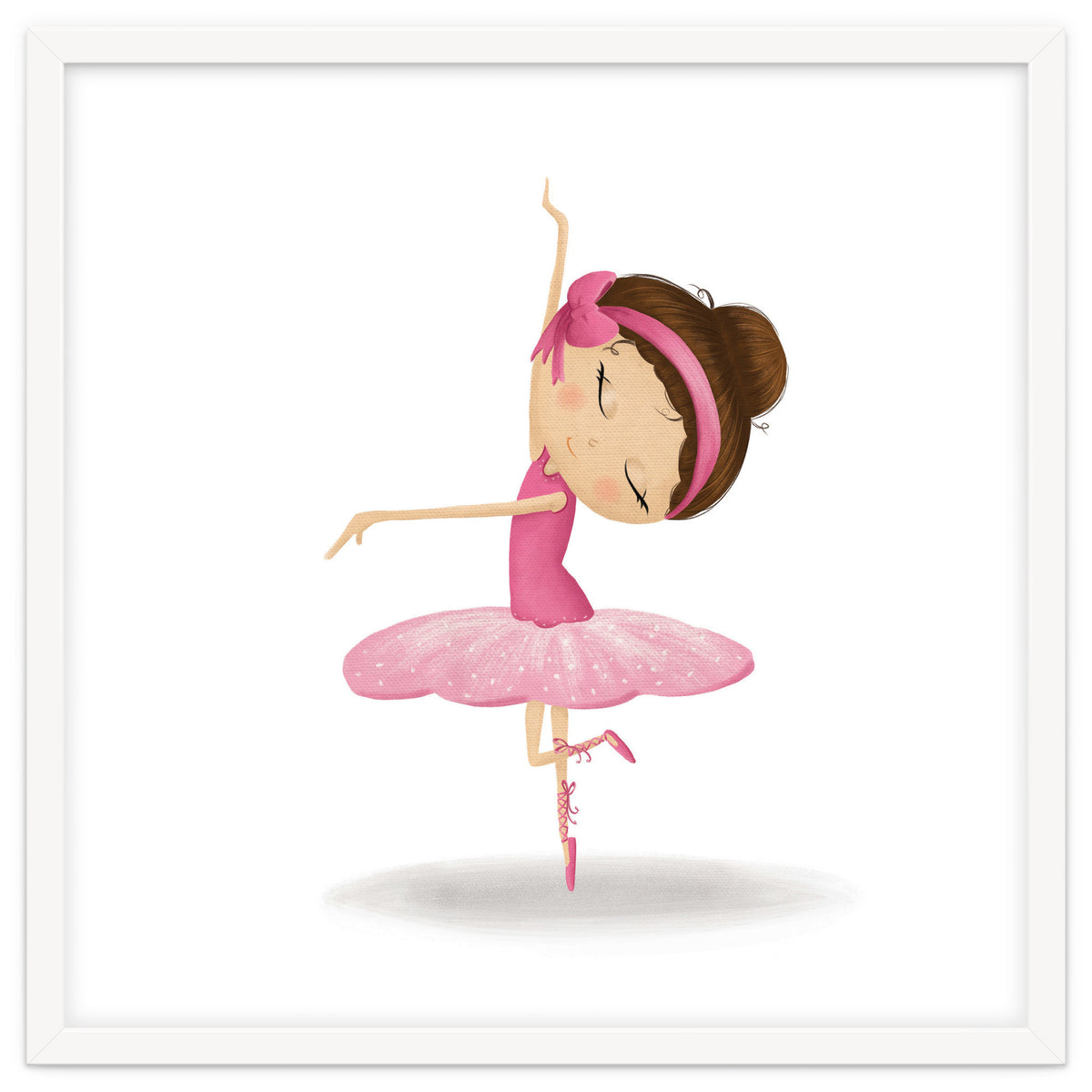 Adorable Twirling Ballerina Nursery Print