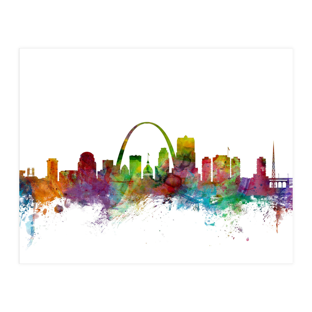 St Louis Missouri Skyline (Print Only)