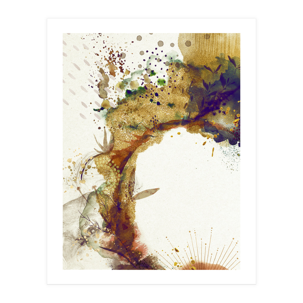 Abstract Floral - Autumn Winds (Print Only)