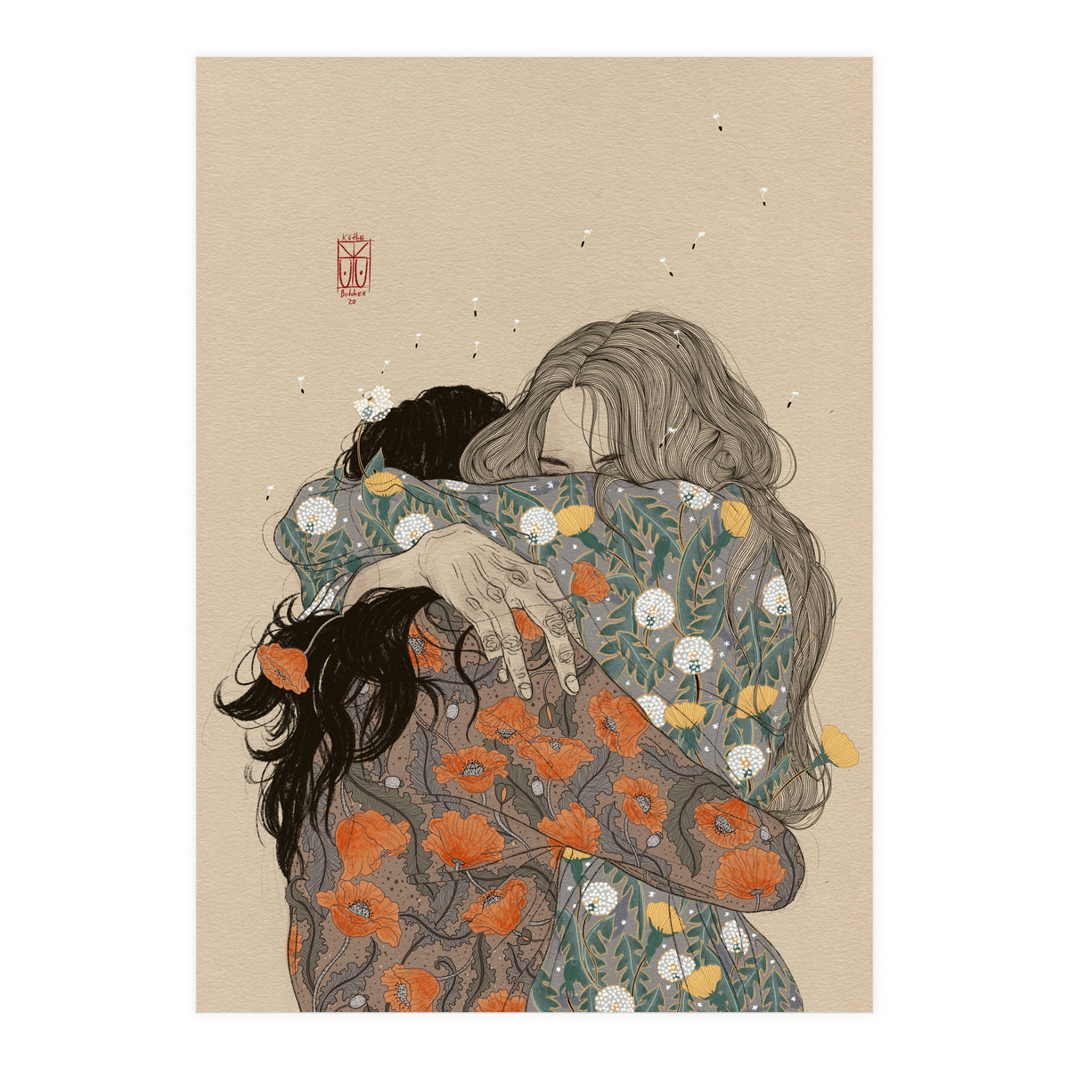 A hug in the garden (Print Only)