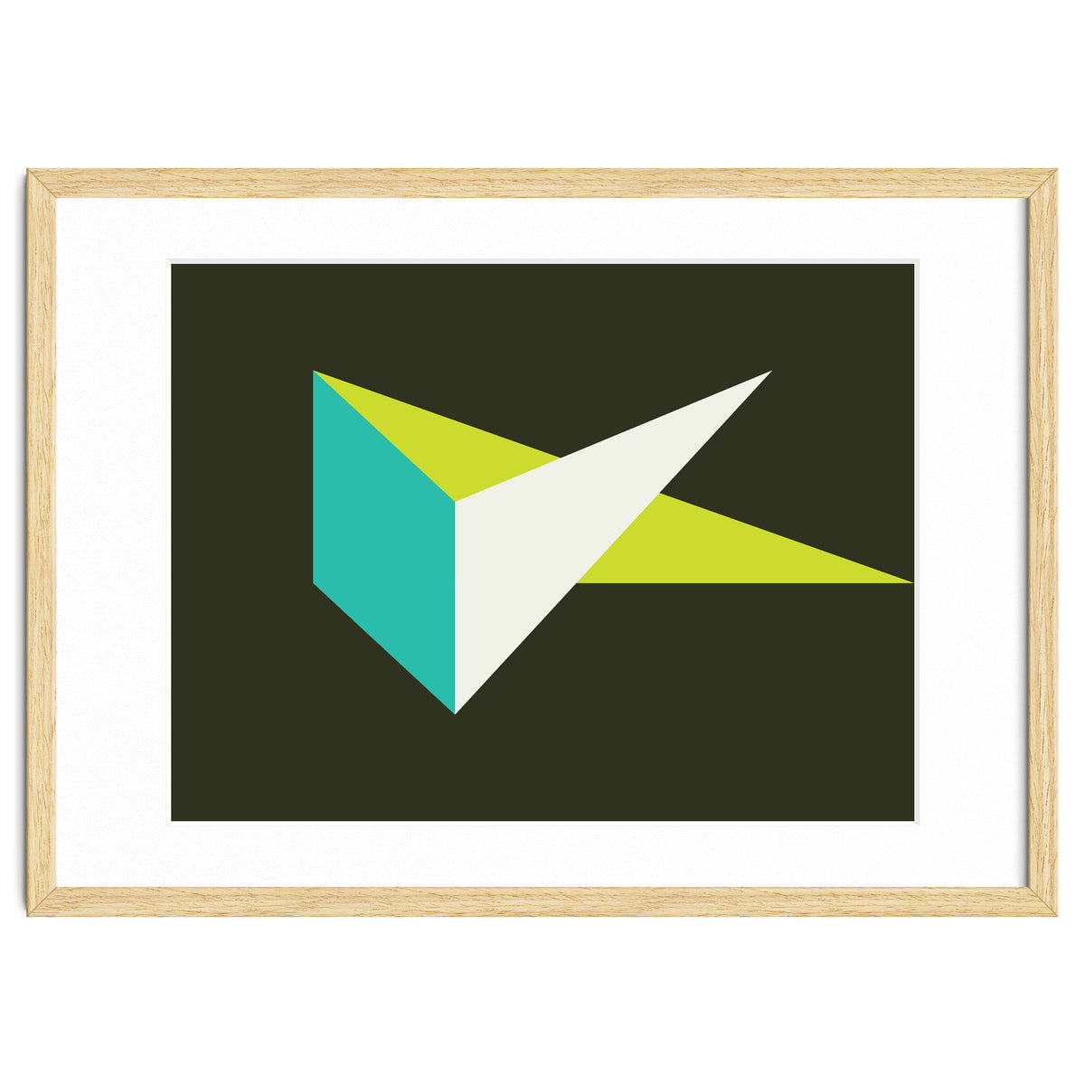 Geometric Shapes No. 67 - turquoise & lime