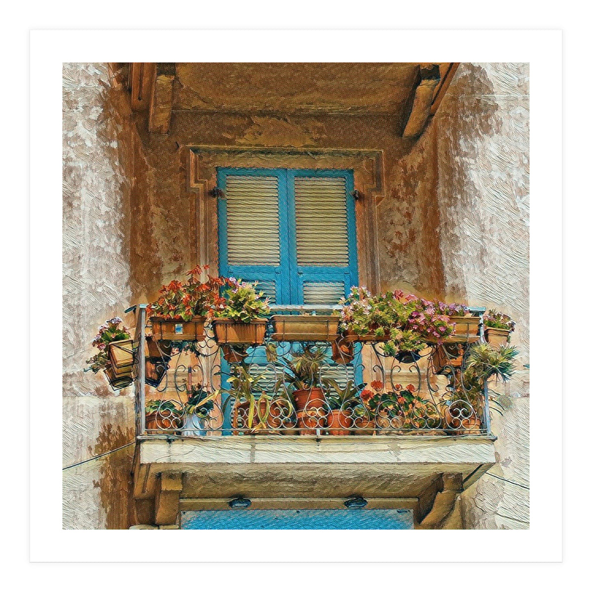 Flowered window in Venice (Print Only)