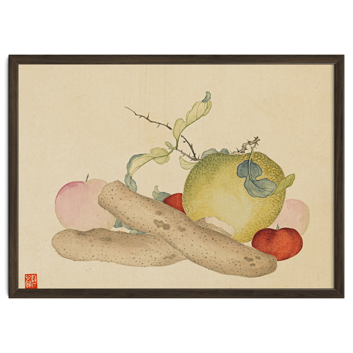 Wang Chengyu~flowers And Vegetables, Vegetables, Fruits, Yam, Apple, Pear
