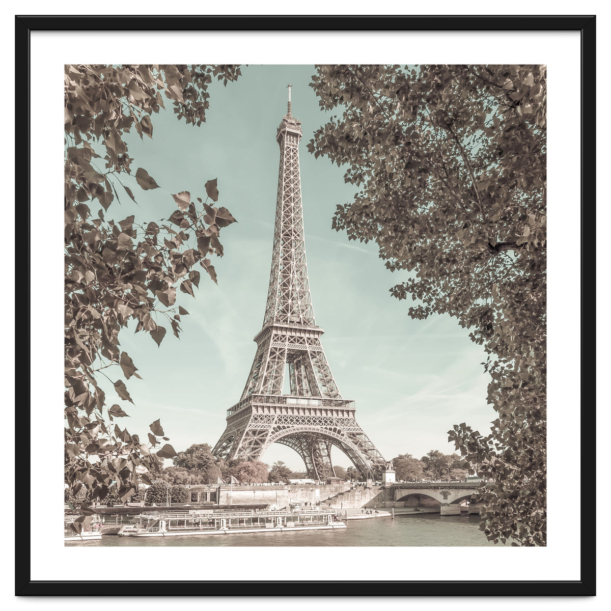 PARIS Eiffel Tower & River Seine | urban vintage style