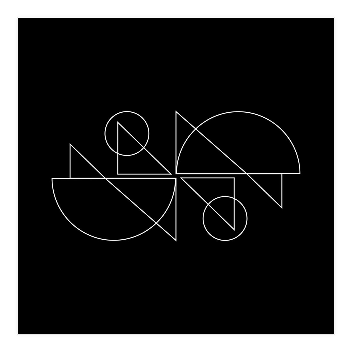 Tandem Cyclists | modern geometric (Print Only)