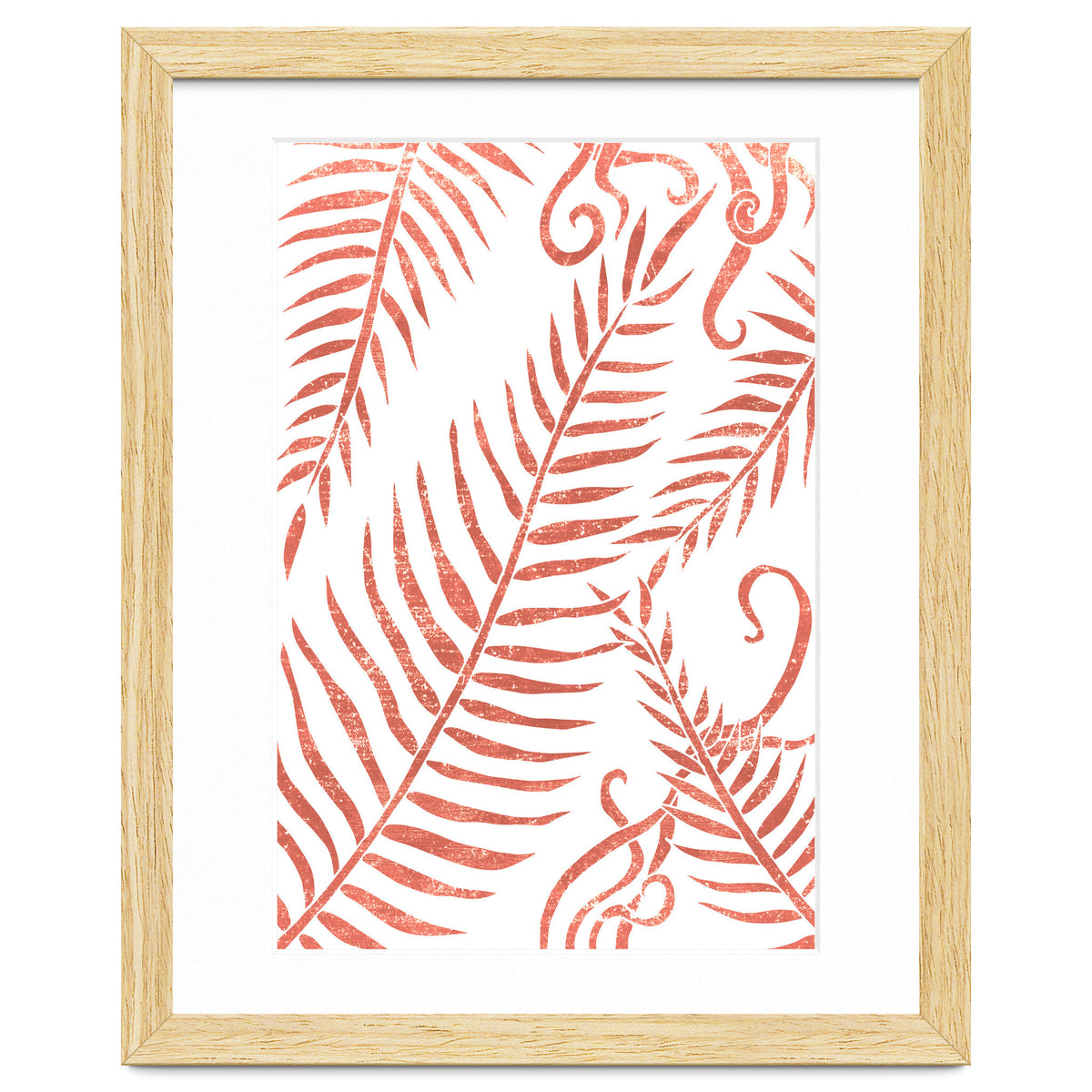 Abstract Terracotta Leaves 2 - Burnt Orange