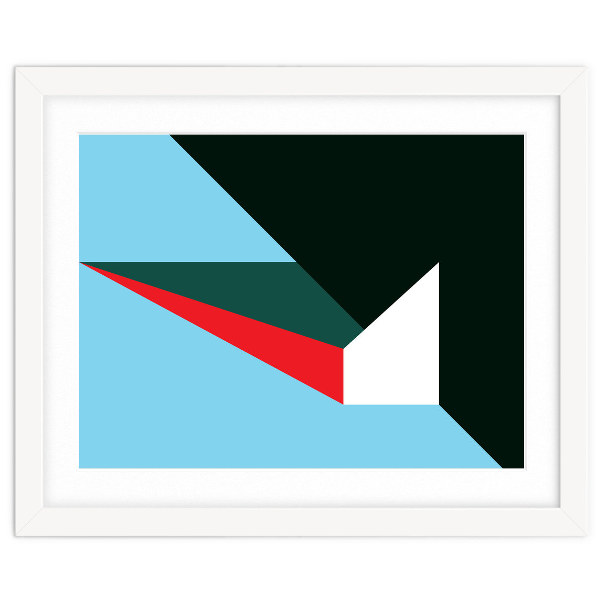 Geometric Shapes No. 45 - red, blue, green & black