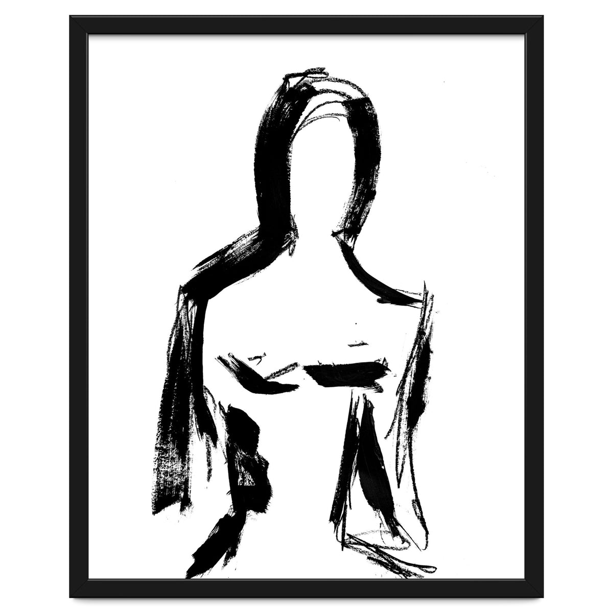 Abstract Monochrome Female Figure