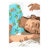 Feel the Sun from Both Sides, Summer Bohemian Woman Illustration, Vibrant Colorful Portrait Painting (Print Only) thumbnail