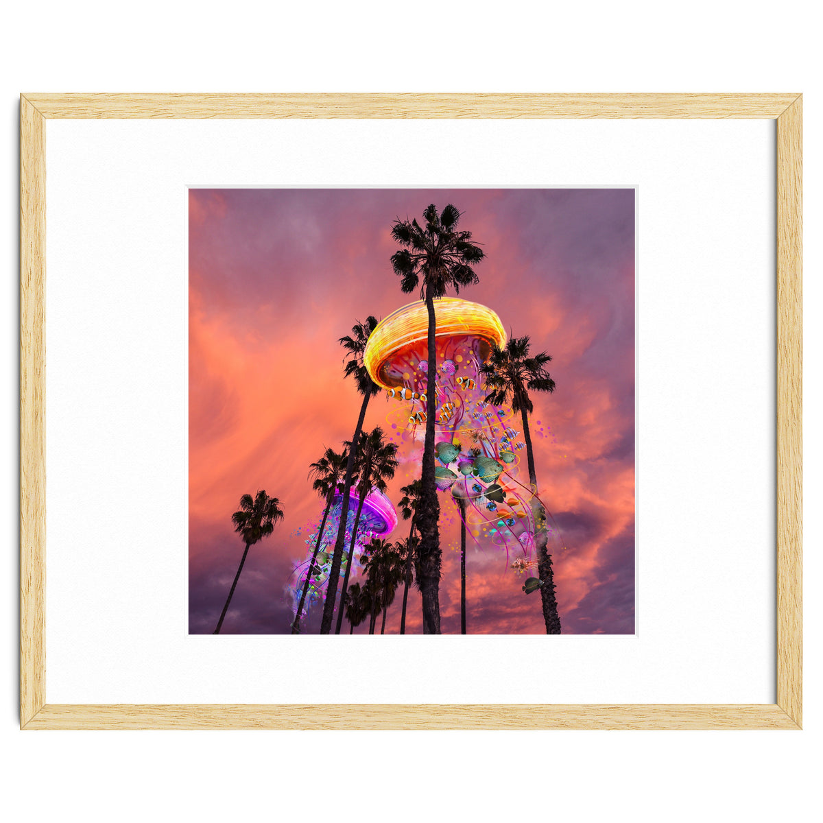 Electric Jellyfish in Palm Trees