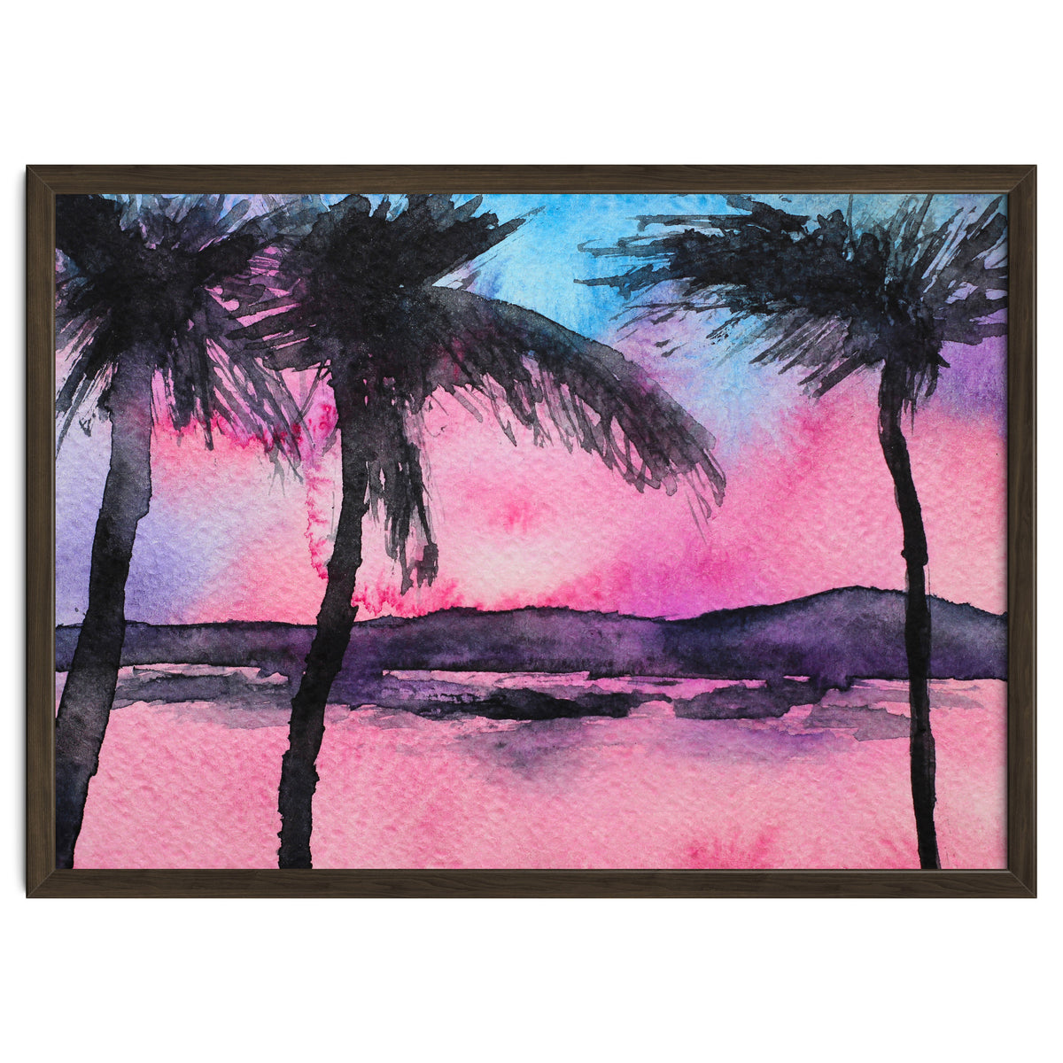 Tropical sunset || watercolor