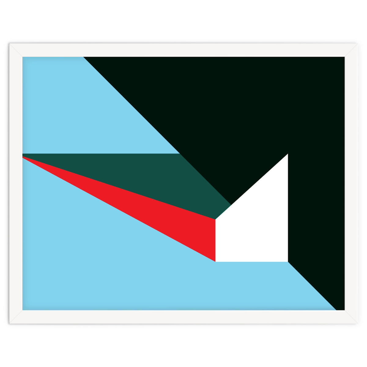 Geometric Shapes No. 45 - red, blue, green & black