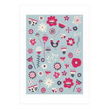 Spring Folk Floral Blue (Print Only) thumbnail