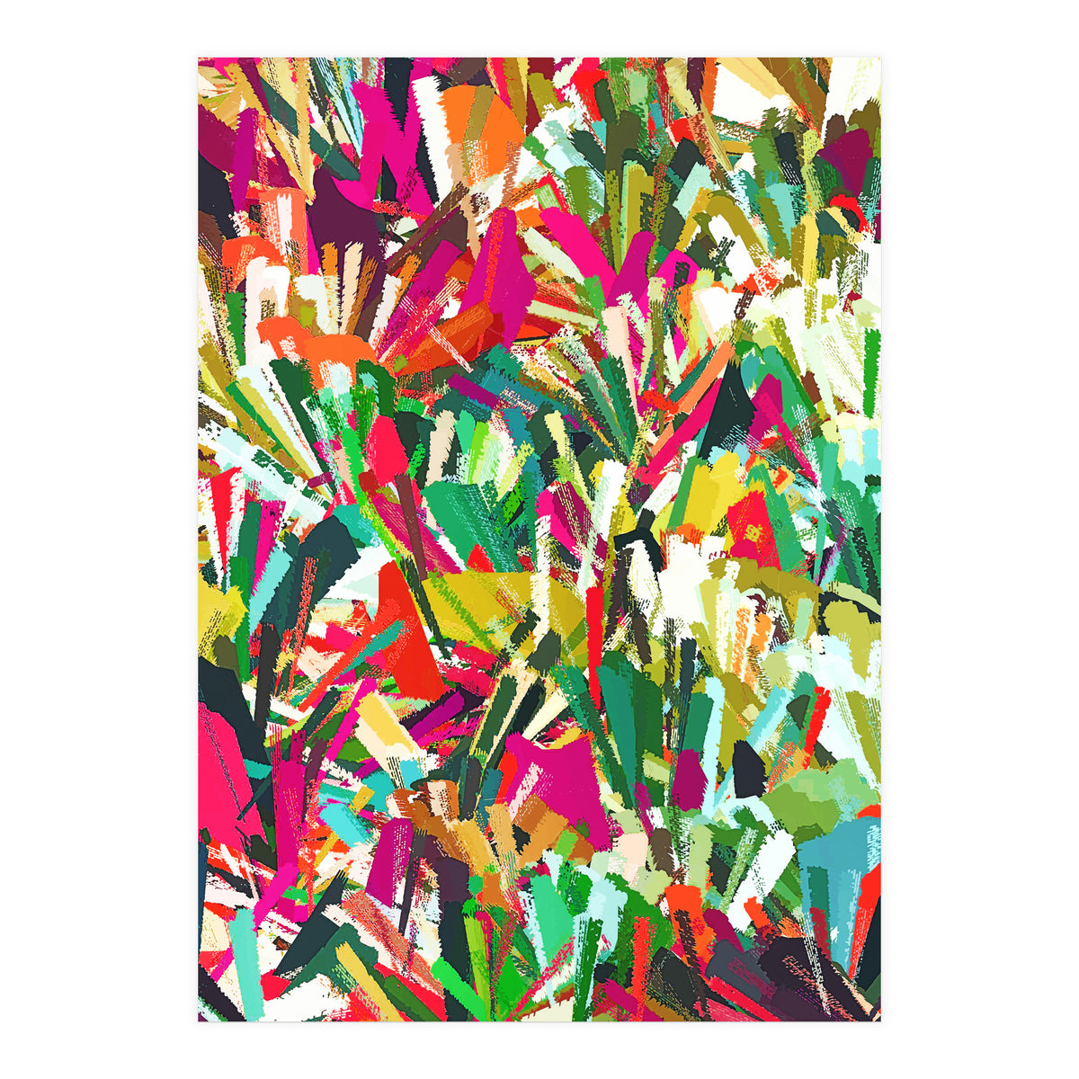 Sparks of Emotions, Abstract Eclectic Colorful Expression Painting, Pop of Color Modern Bohemian Illustration (Print Only)