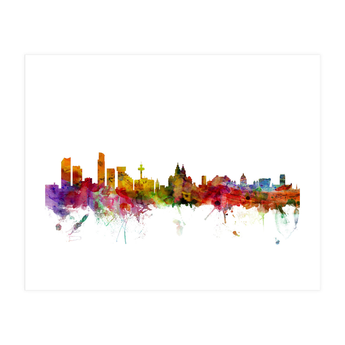 Liverpool England Skyline (Print Only)