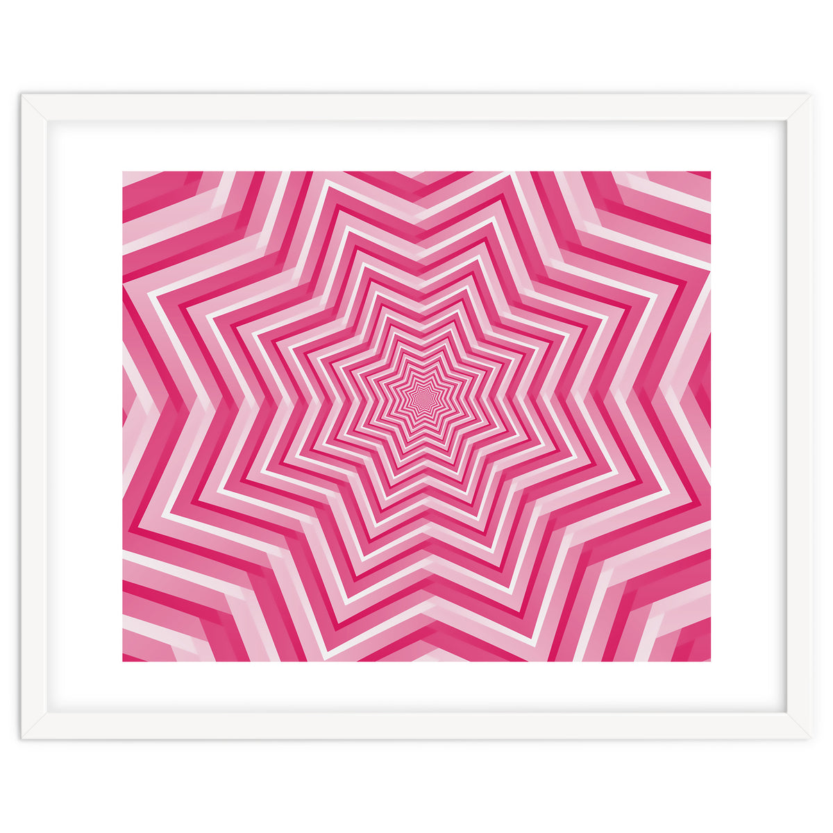 Abstract Pink Geometric Design Art