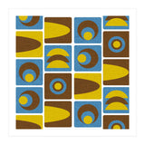 70s Cube Geo Blue  (Print Only) thumbnail