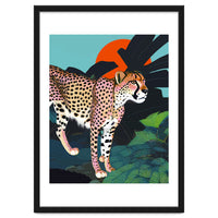 The Cheetah, Tropical Jungle Animals, Mystery Wild Cat, Wildlife Forest Vintage Nature Painting