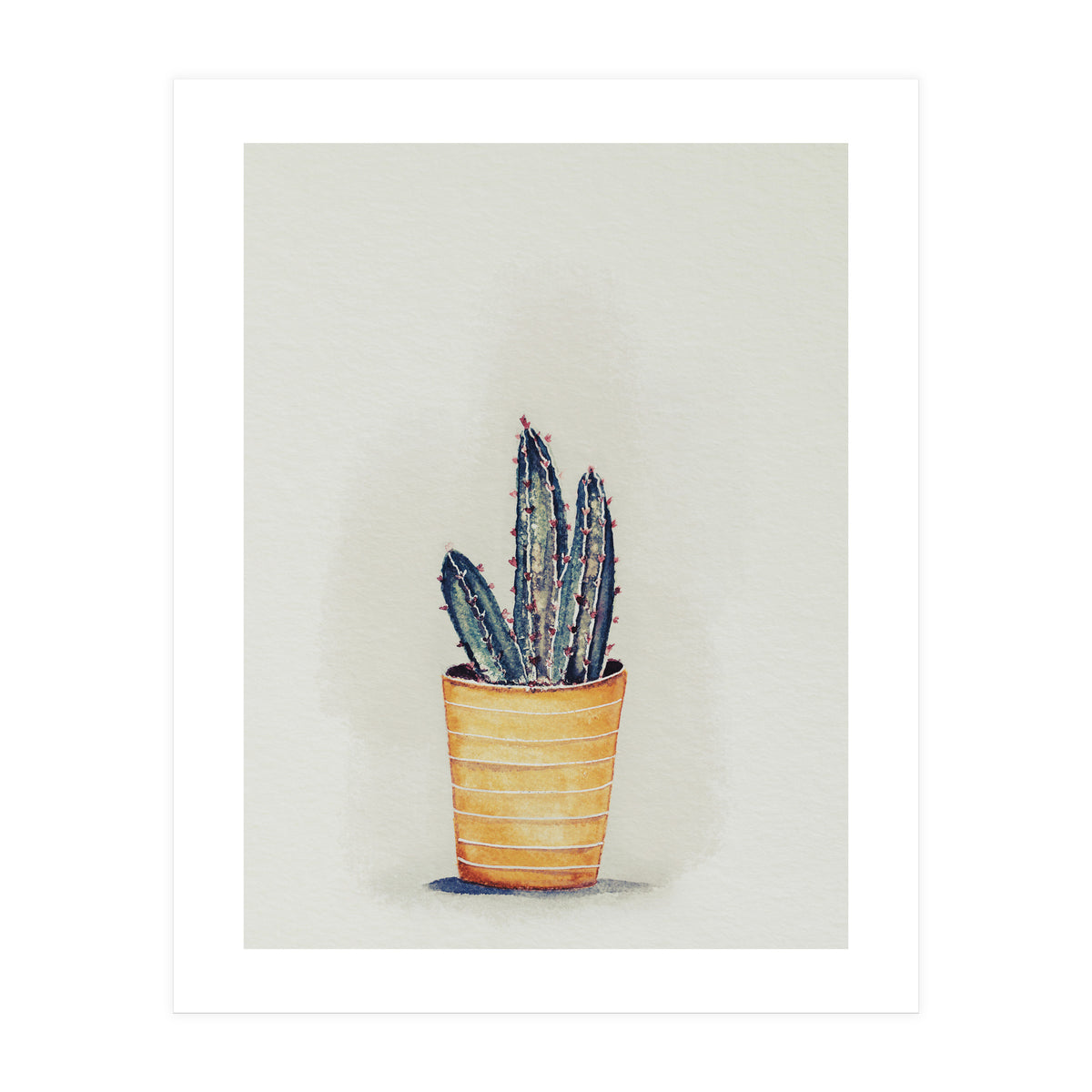 Cactus in yellow pot (Print Only)