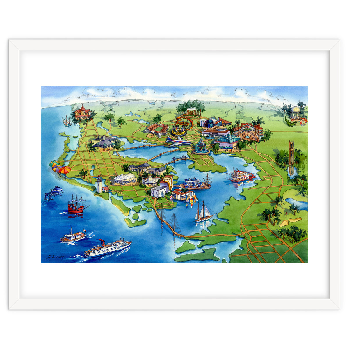 Tampa Bay Illustrated Map