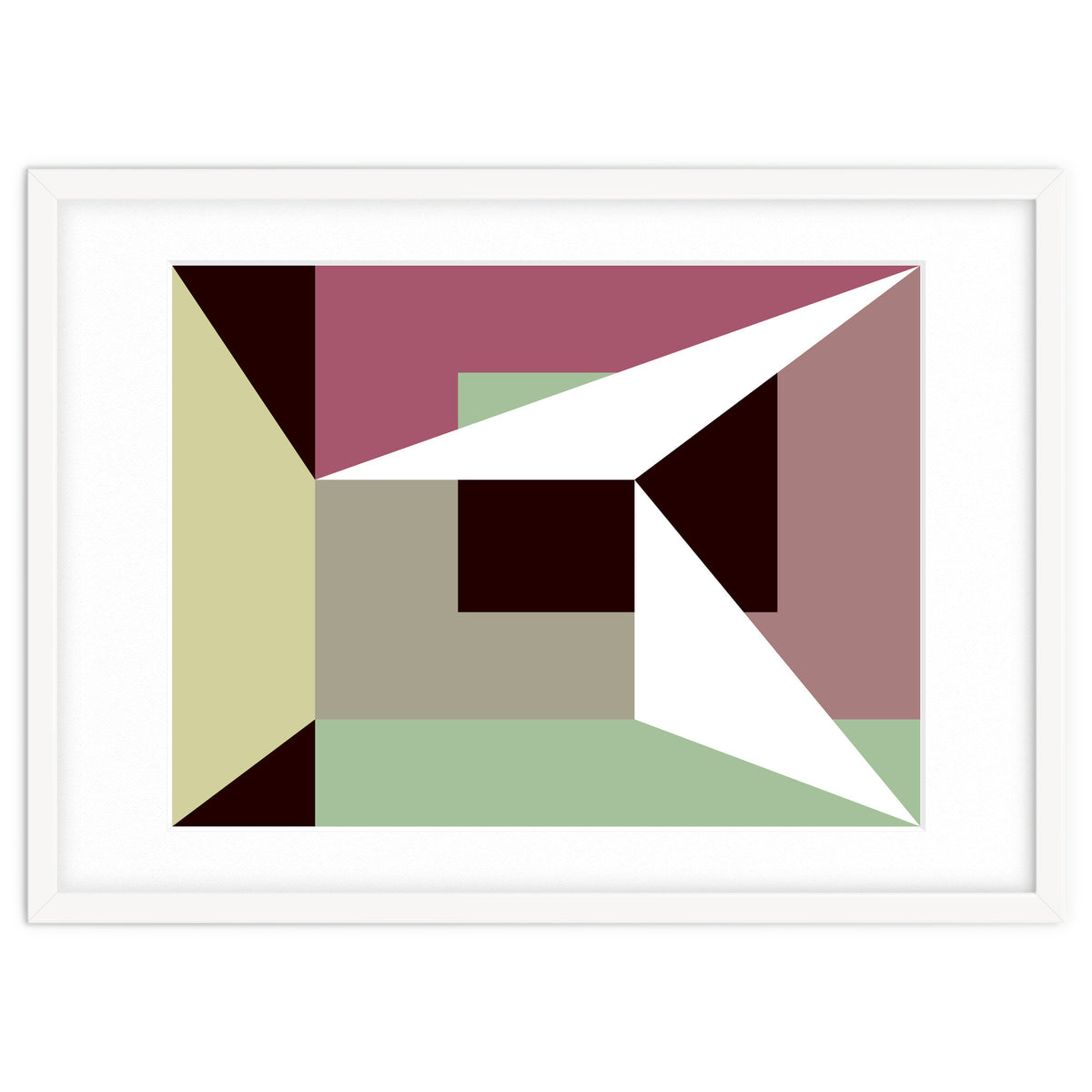 Geometric Shapes No. 26 - green & purple