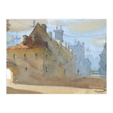 Old Town Warsaw. Watercolor painting. (Print Only) thumbnail