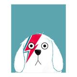 Doozal Dog Bowie White (Print Only) thumbnail