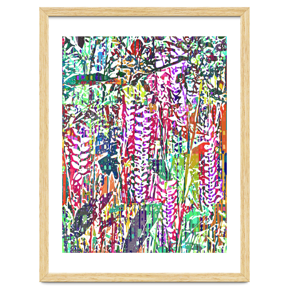 Jungle Mysteries, Colorful Bohemian Rustic Forest, Eclectic Nature Botanical Heliconia Tropical