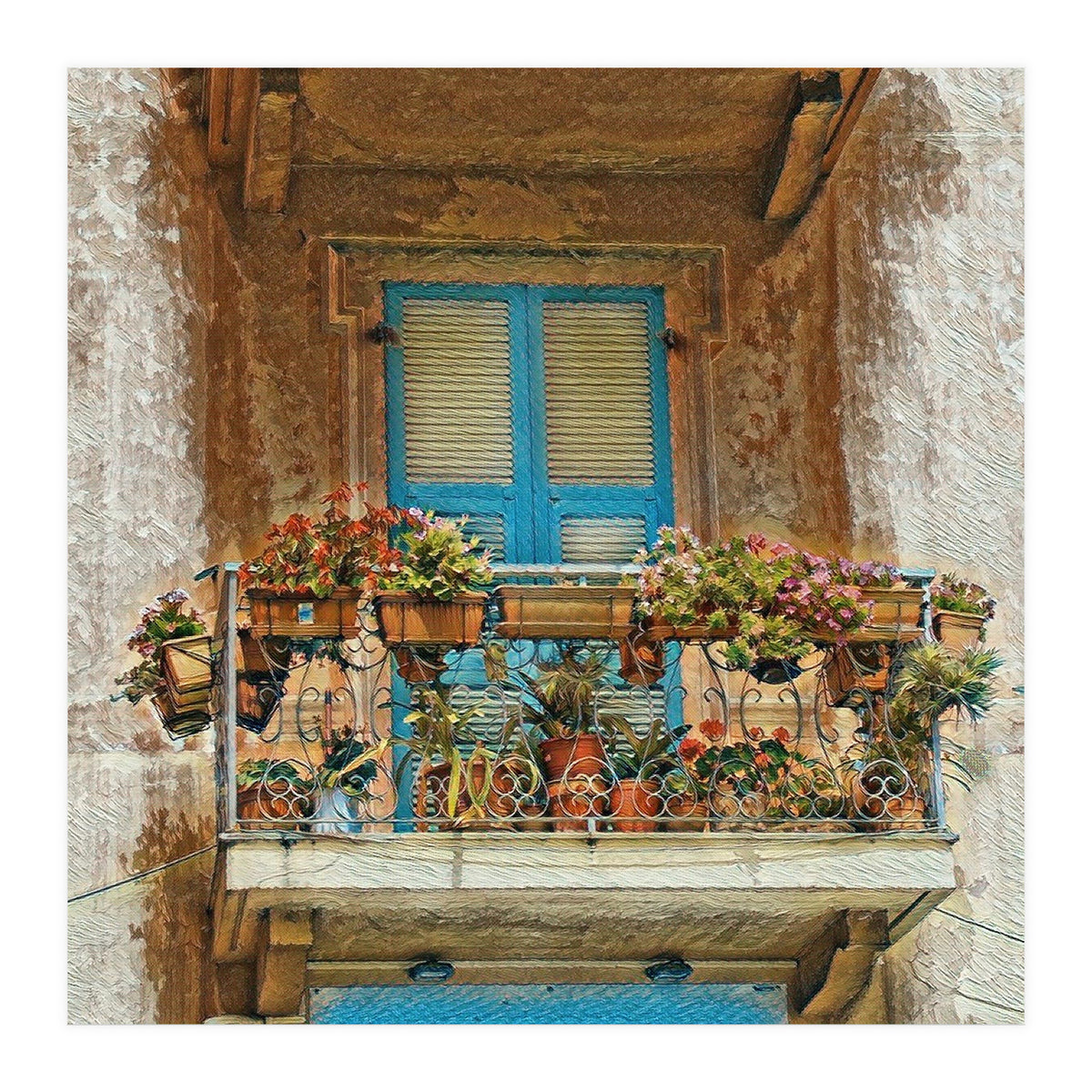 Flowered window in Venice (Print Only)