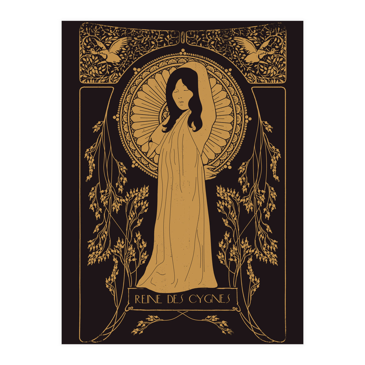 Reine Des Cygnes Golden (Print Only)