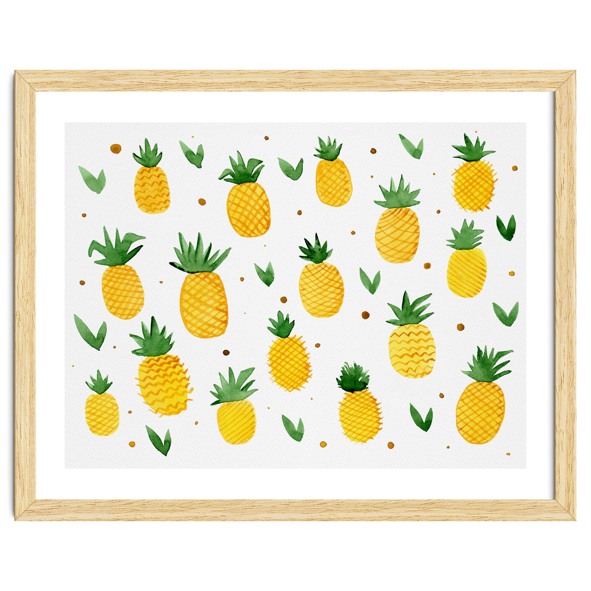 Watercolor pineapples