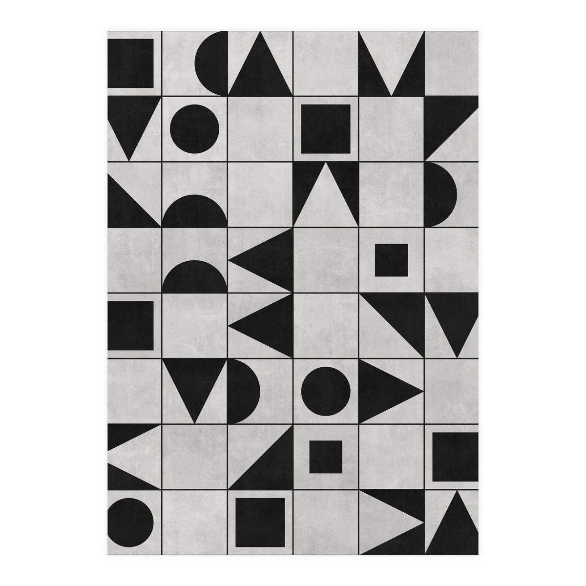 My Favorite Geometric Patterns No.12 - Grey (Print Only)