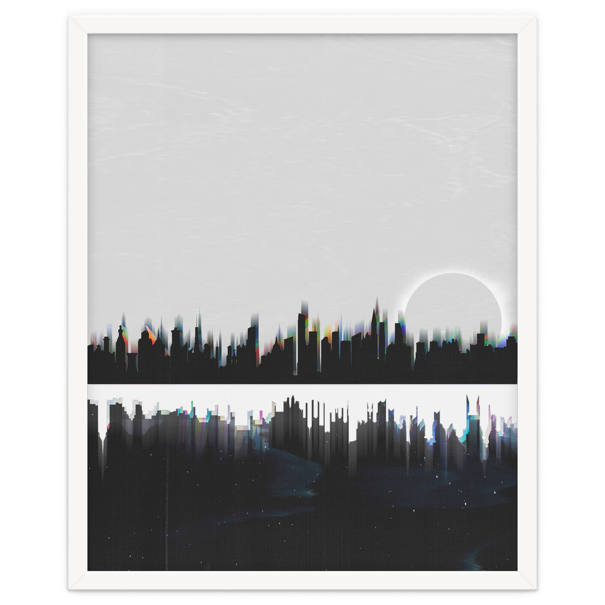 Black and white city