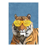 Hip Hop Tiger Yellow and Blue (Print Only) thumbnail