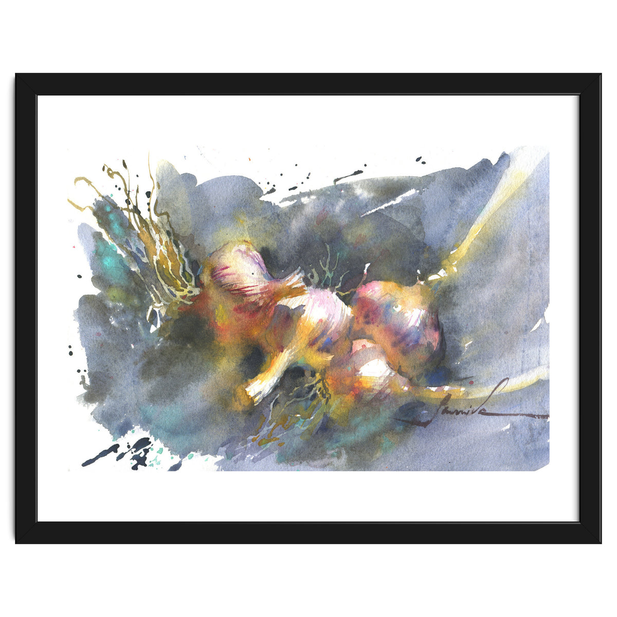 Still life painting watercolor