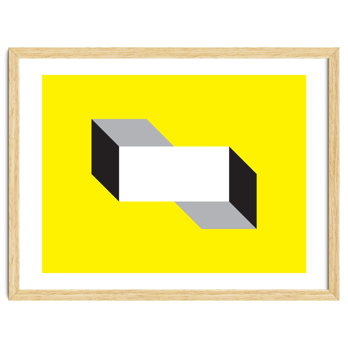 Geometric Shapes No. 50 - yellow, black & grey