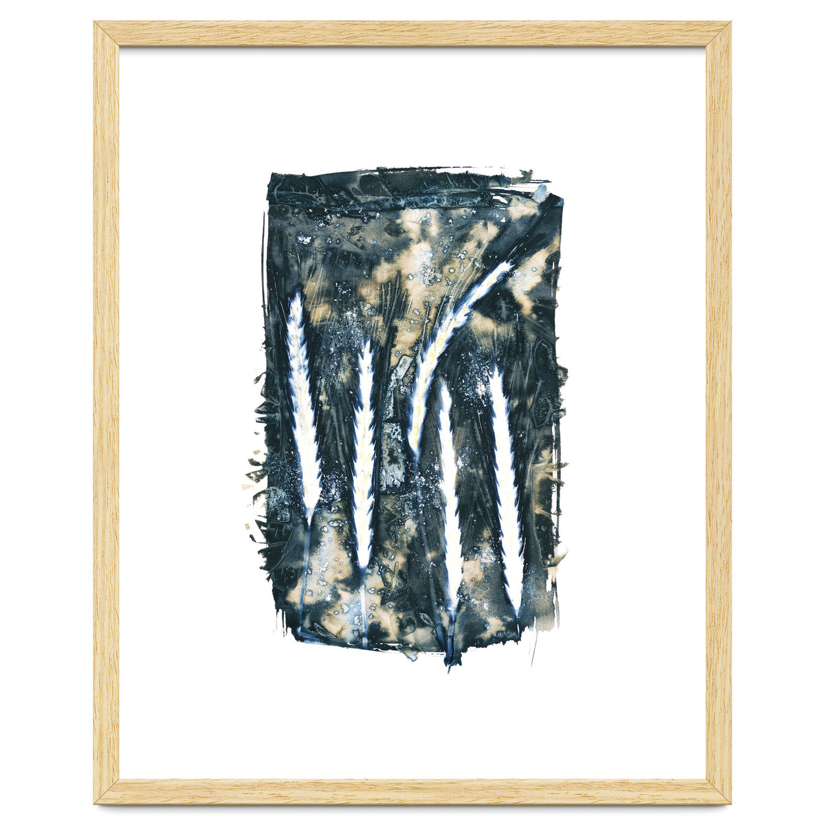 Indigo Blue Botanical Leaves No. 14