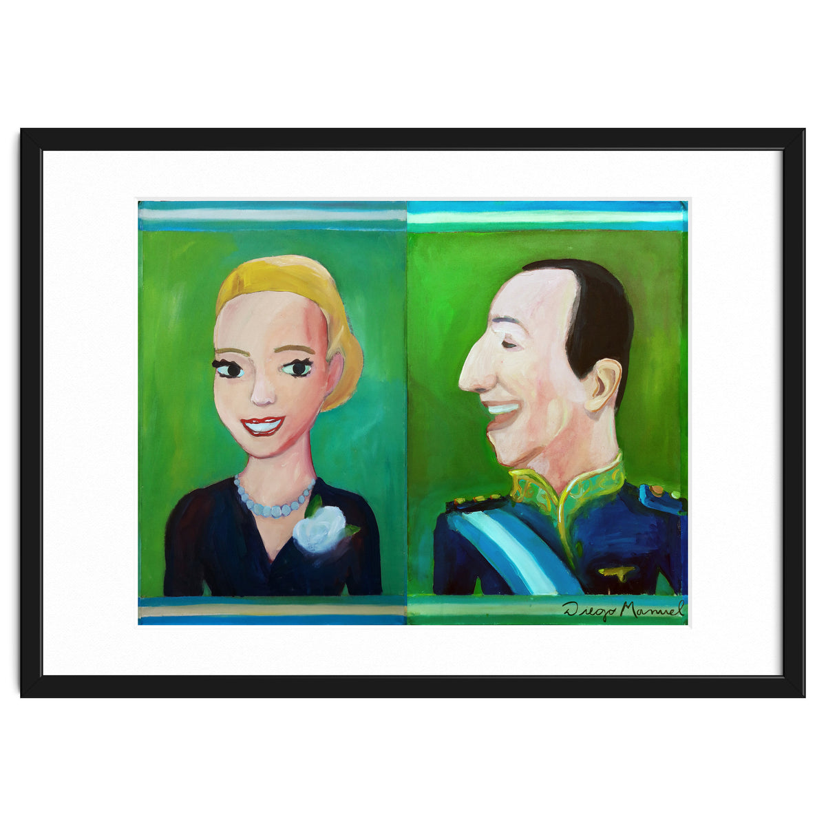 Evita y Juan Perón Díptico