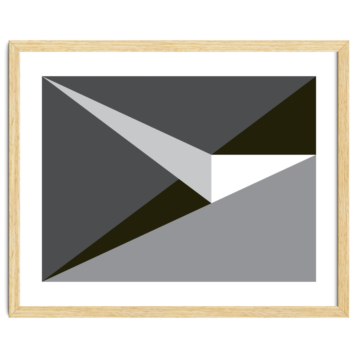 Geometric Shapes No. 73 - black & grey triangles