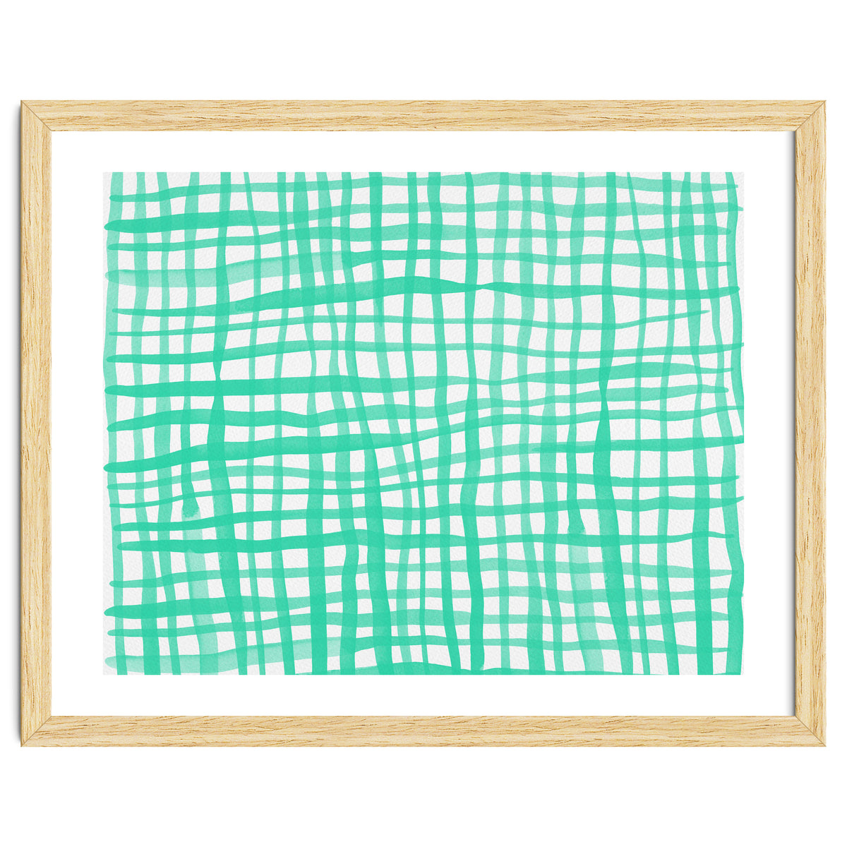 Aqua gingham pattern