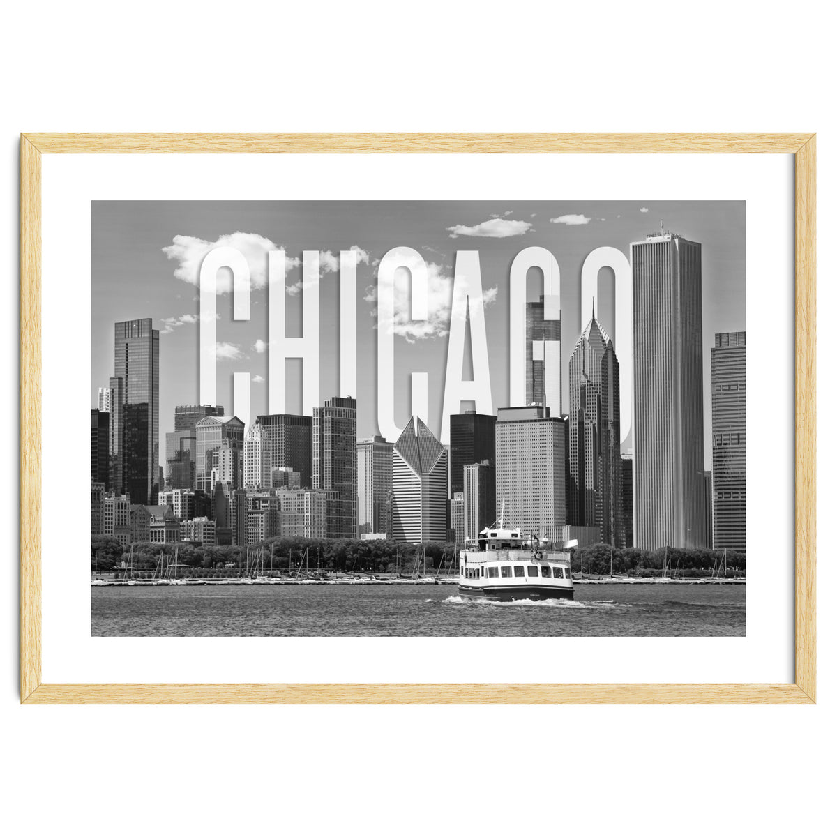 CHICAGO Skyline | Monochrome