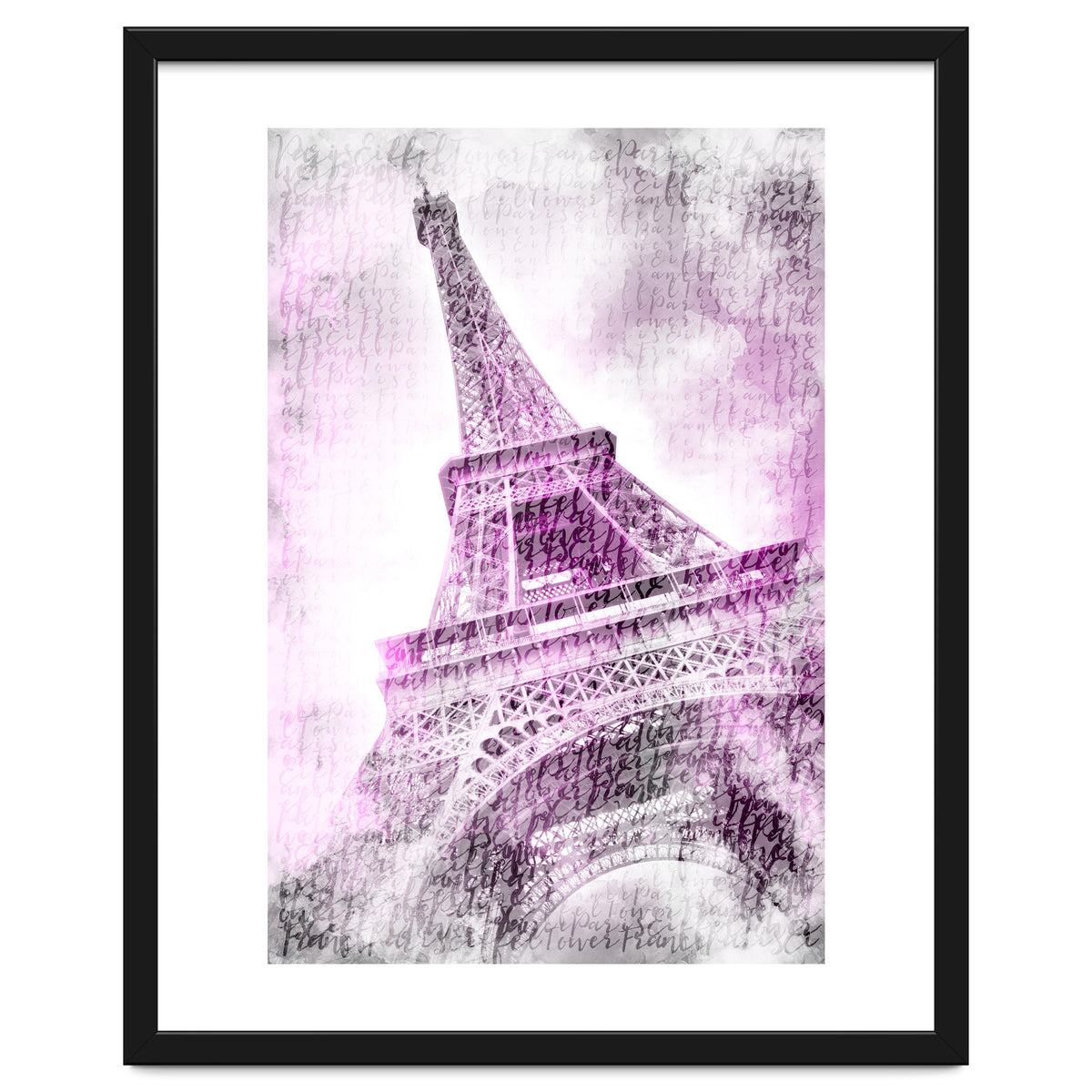 PARIS Watercolor Eiffel Tower | pink
