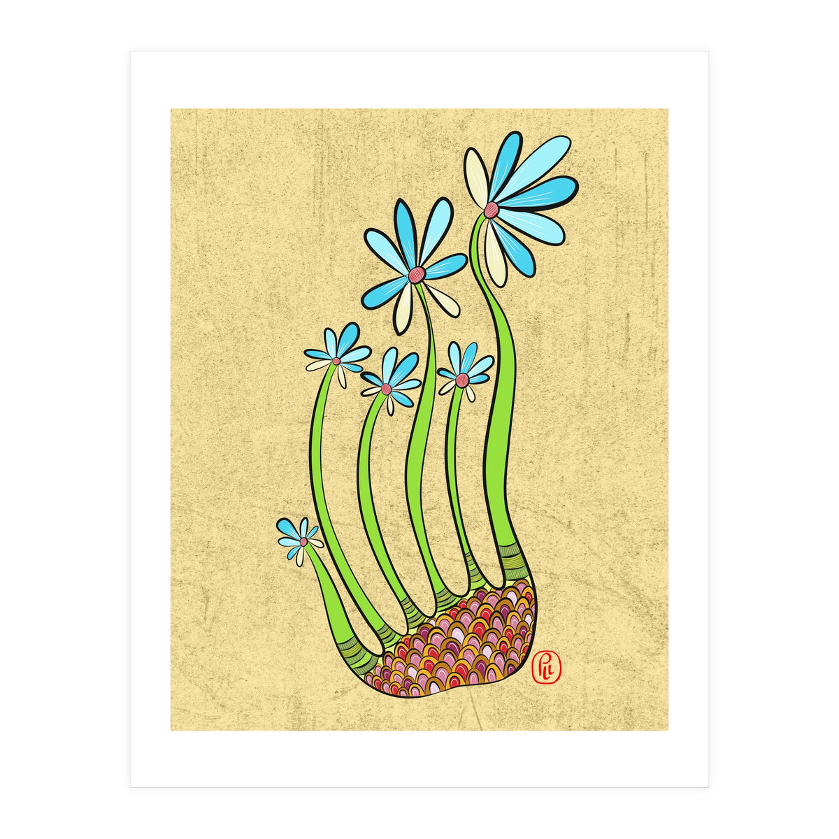 Blue Flowers (Print Only)